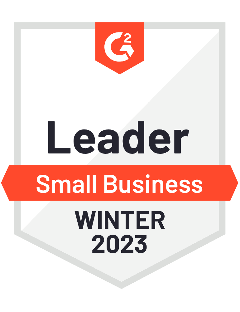 G2 Leader Small Business Winter 2023 Award