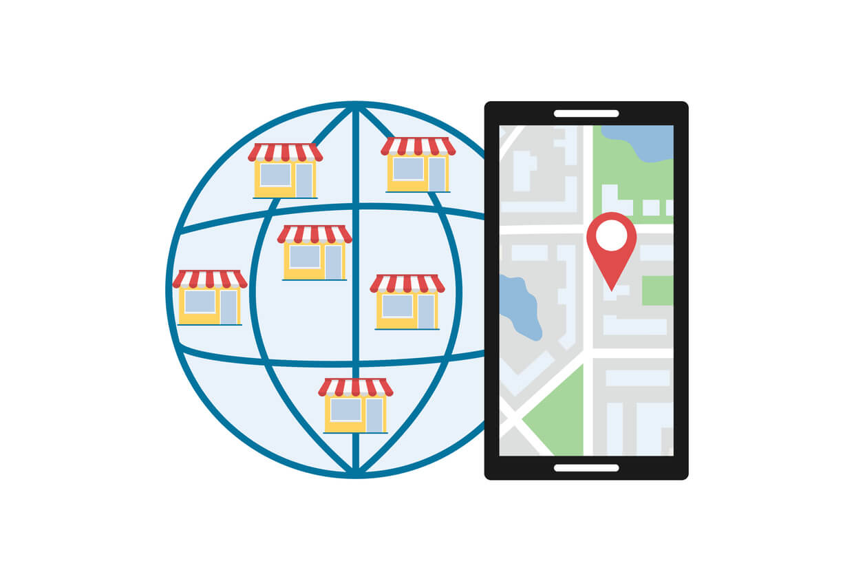 Franchise SEO locations and a mobile map app.