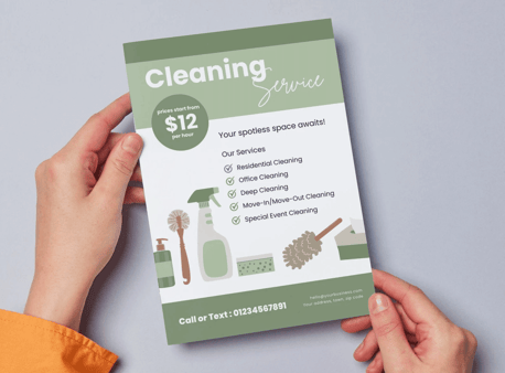 Window Cleaning Flyers Pick a Color Scheme