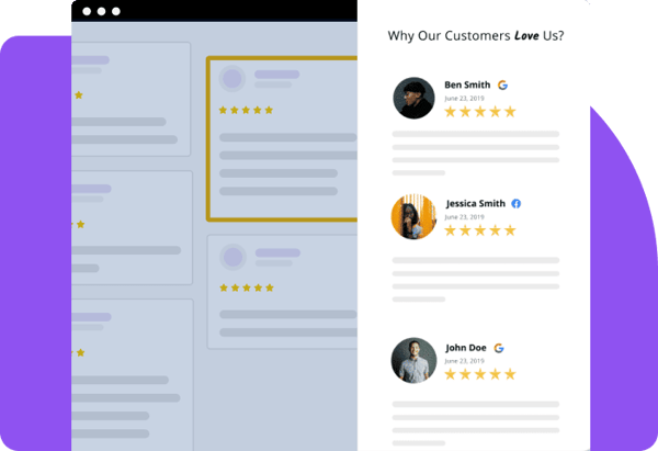 website reviews stories widget nicejob graphic