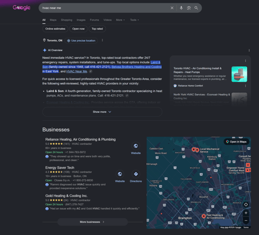 Google Local Pack Ranking Maps