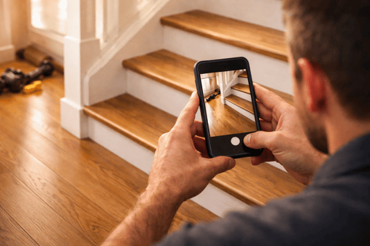 Flooring Business Operator Capturing Social Proof