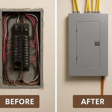 Electrician Before and After Proof