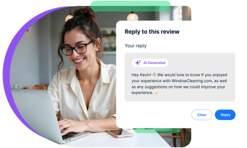 NiceJob's AI review reply feature