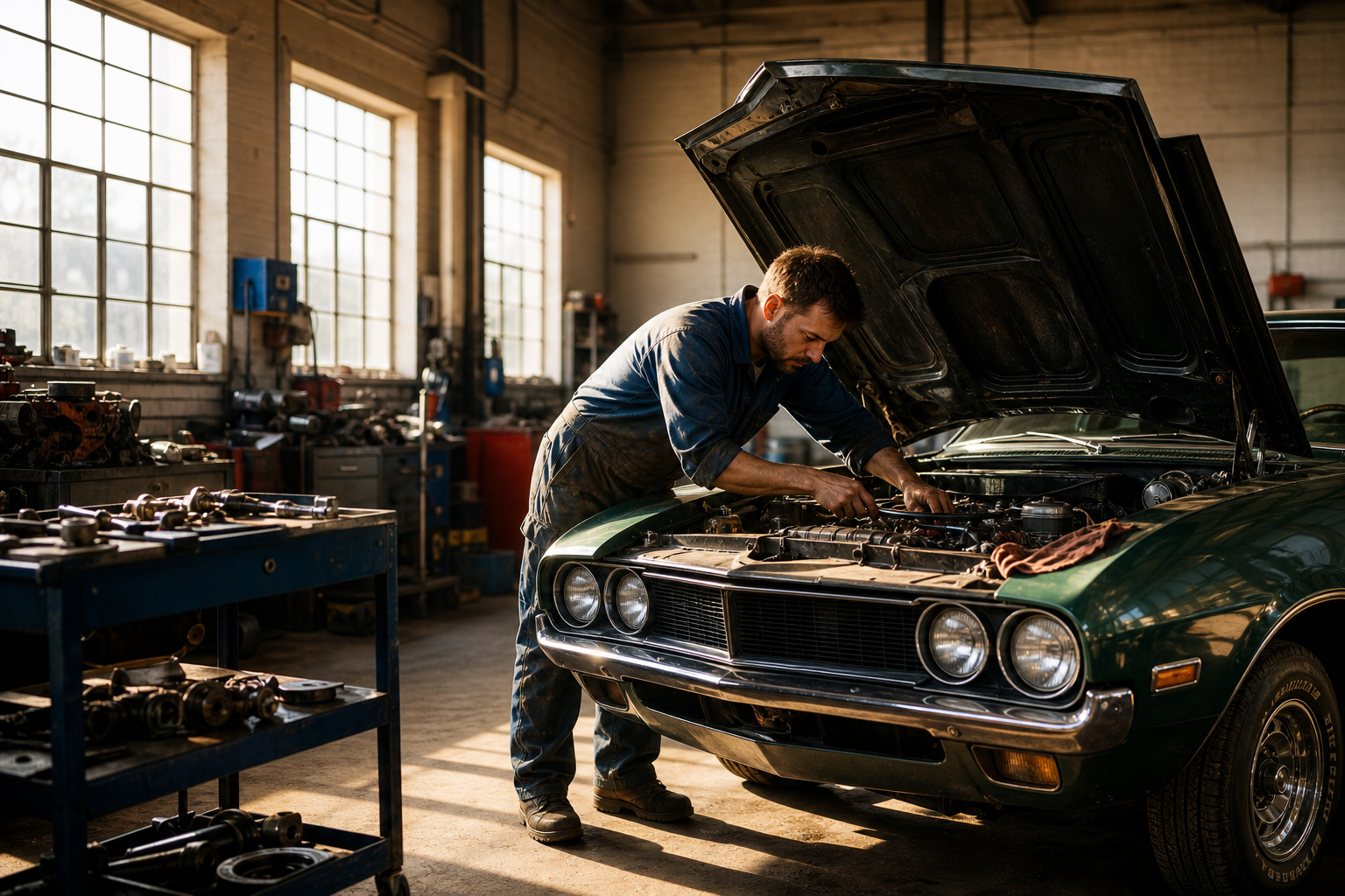 Auto Shop Worker at Workshop