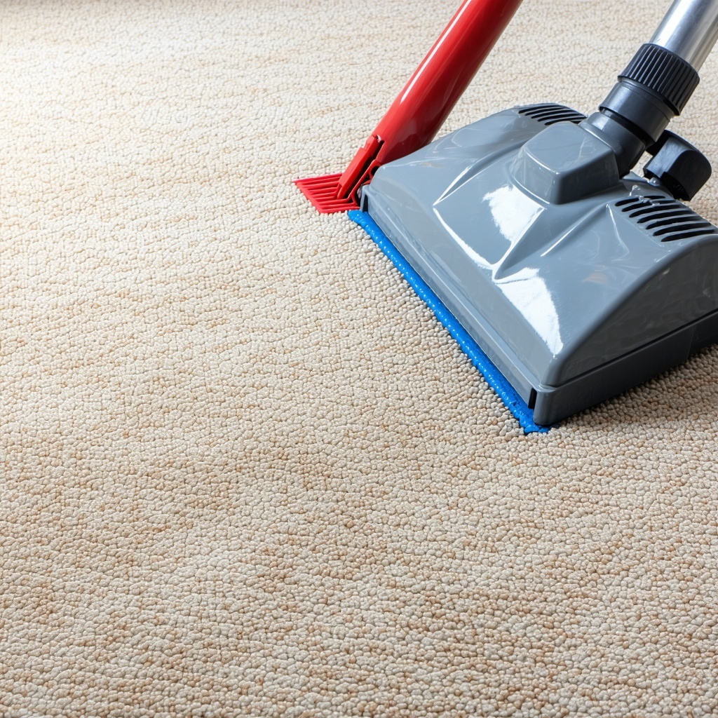 dirty carpet getting cleaned by a carpet cleaning company