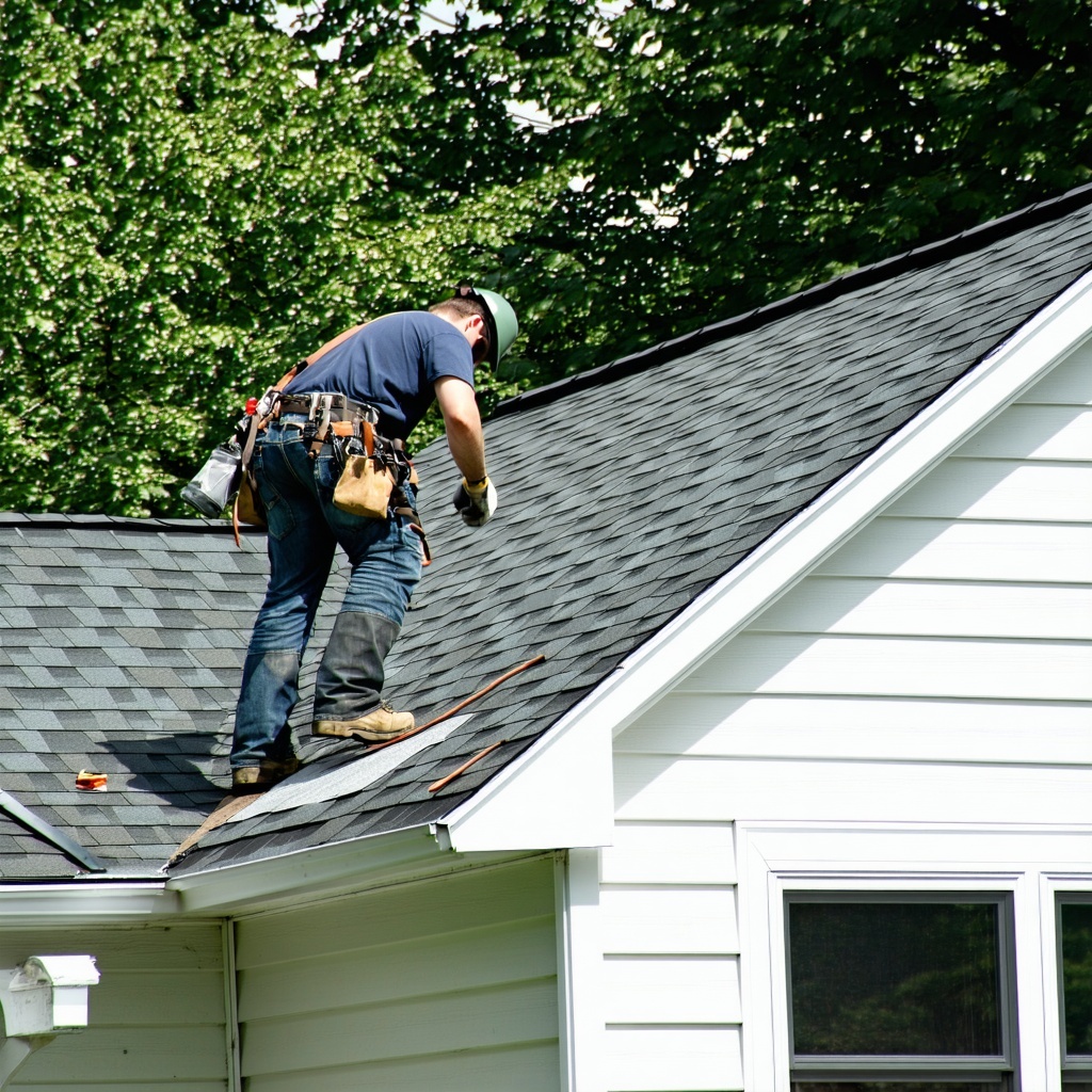 someone roofing a house-1