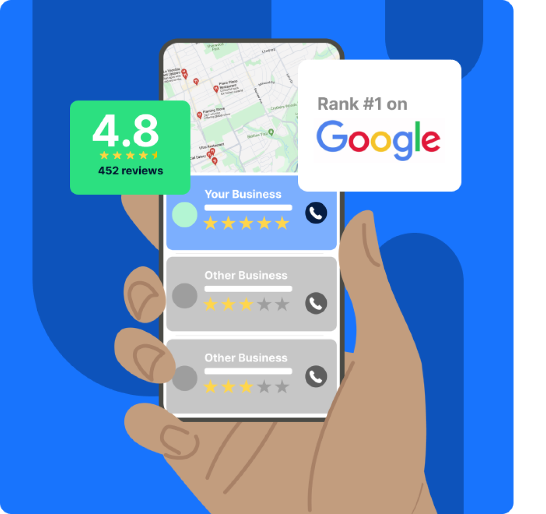 google business profile search results graphic