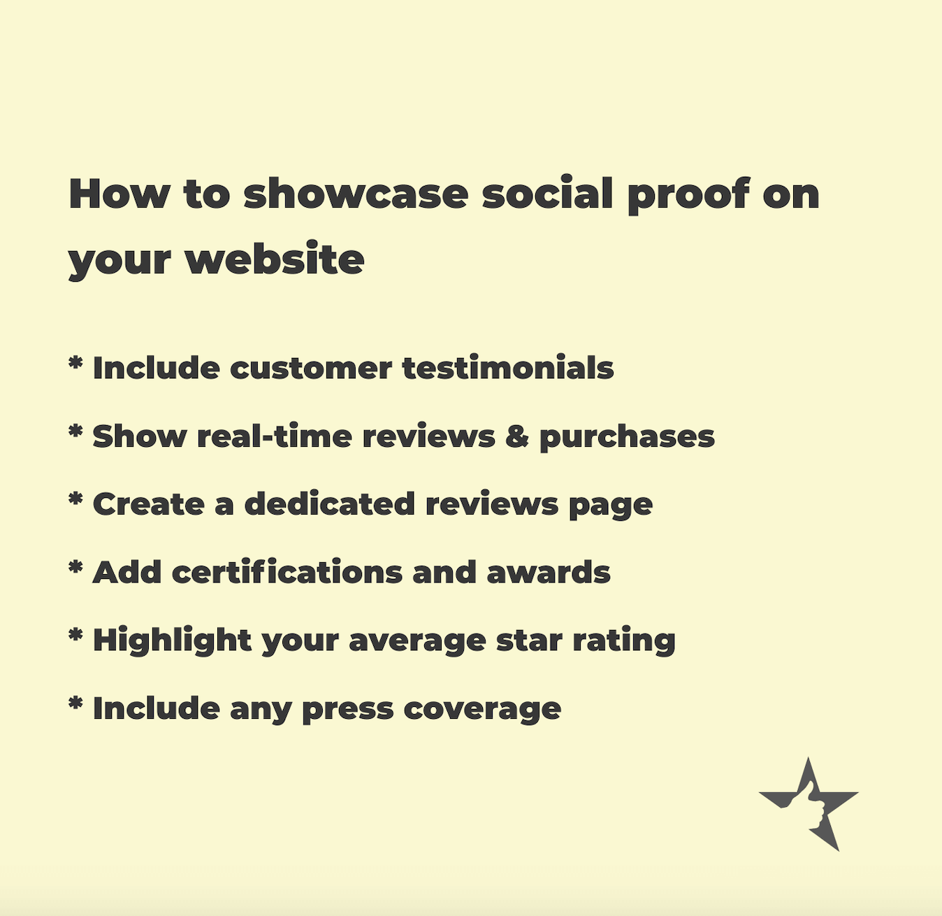 Graphic showing ways to use social proof in copywriting