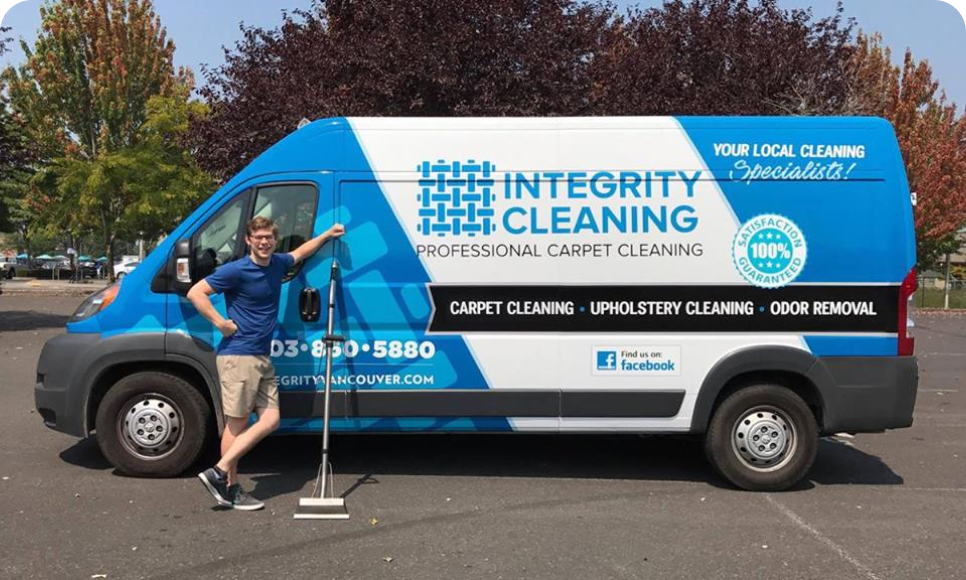 Photo of Nate Brott from Integrity Cleaning who uses the best website builder for small business, NiceJob Sites.